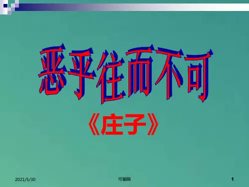 恶乎往而不可PPT课件