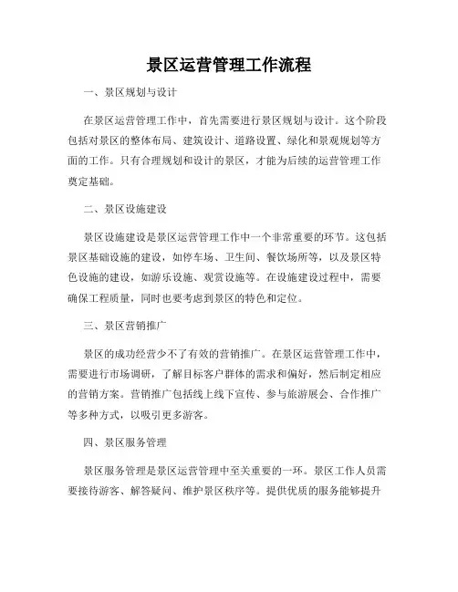 景区运营管理工作流程