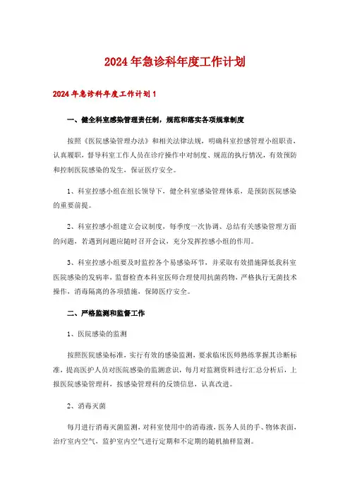 2024年急诊科年度工作计划_5