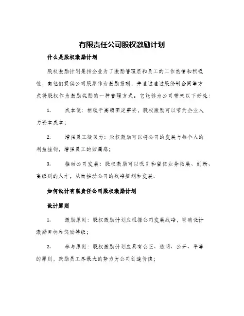 有限责任公司股权激励计划