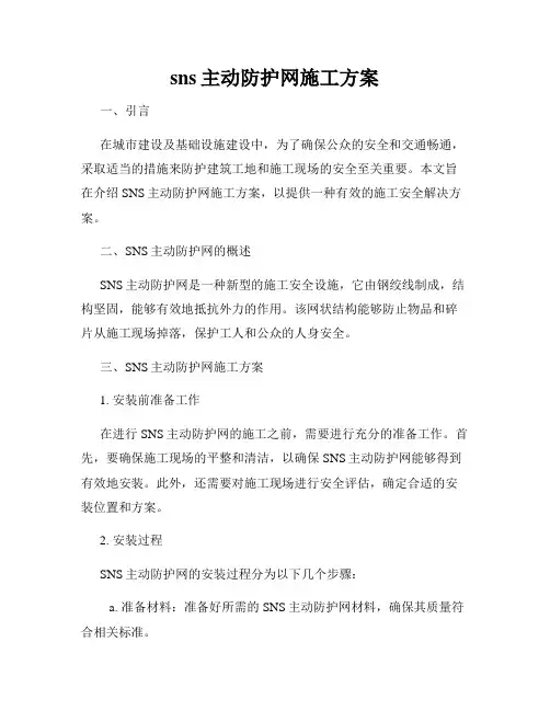 sns主动防护网施工方案