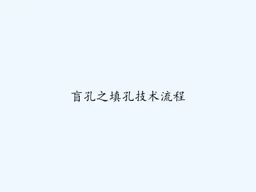 盲孔之填孔技术流程 PPT
