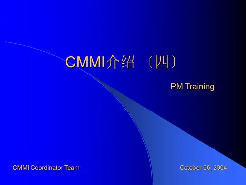 《CMMI培训资料四》PPT课件