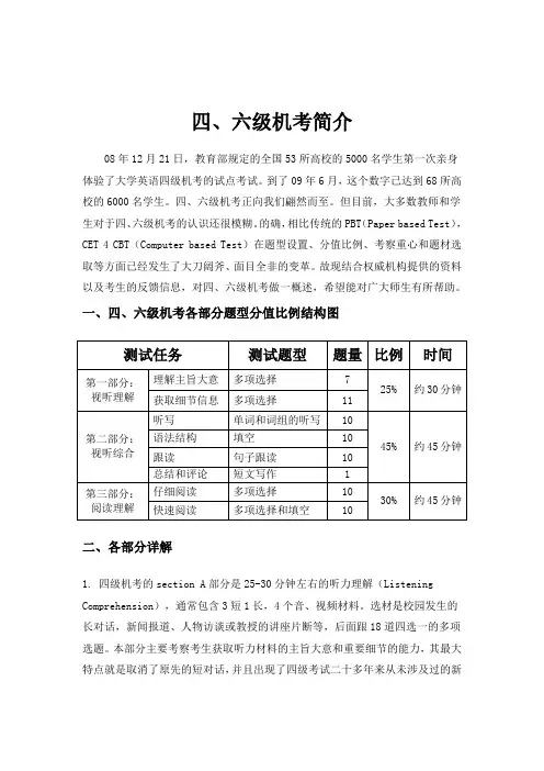 四六级网考简介