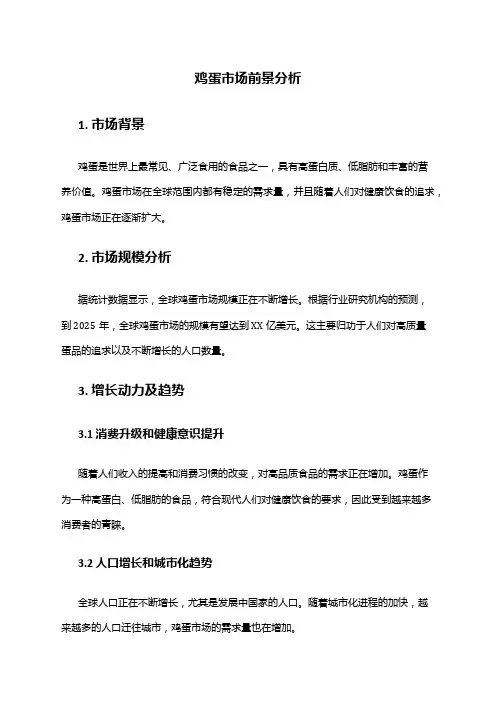 2024年鸡蛋市场前景分析