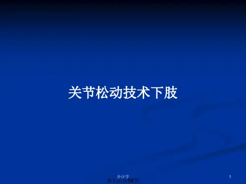 关节松动技术下肢PPT教案