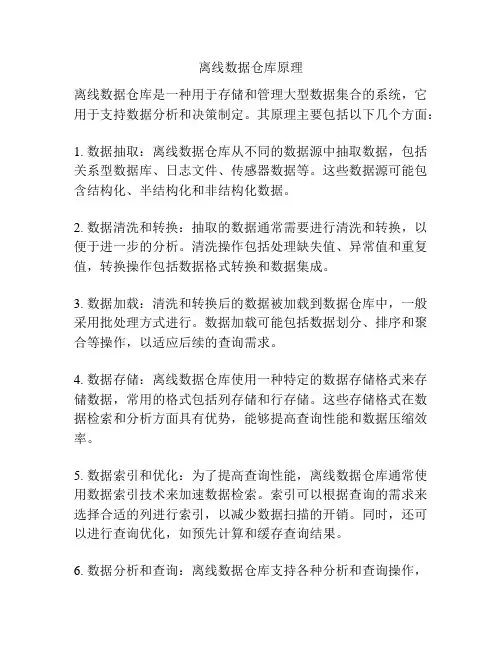 离线数据仓库原理