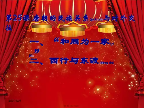 历史下册 第六单元 第25课 唐朝的民族关系与对外交往课件