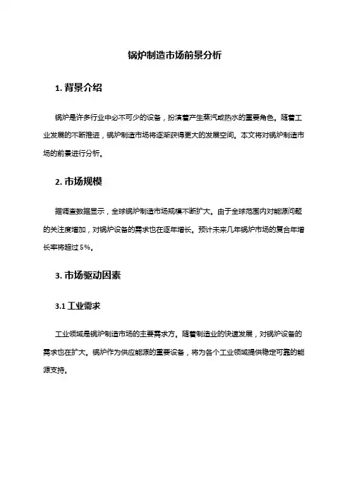 2024年锅炉制造市场前景分析