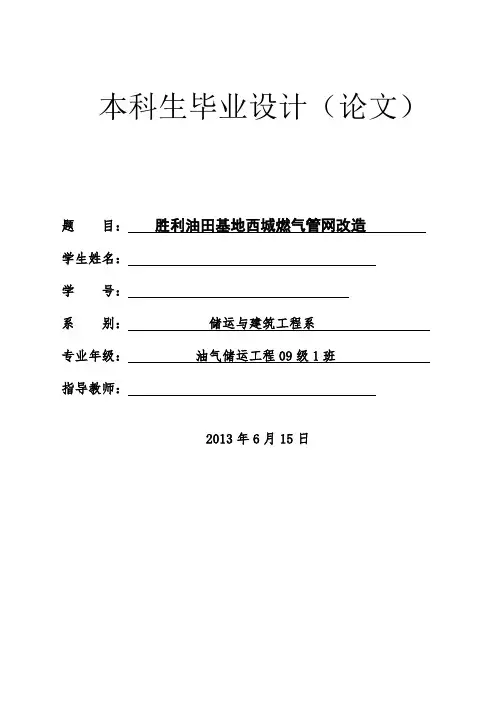 油气储运工程毕业设计(论文)