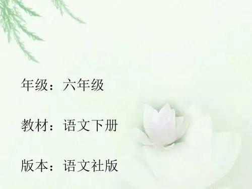 六年级下册语文优秀课件课文8《出色的老师》语文s版(共24张ppt)[001]