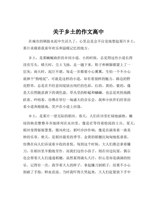 关于乡土的作文高中