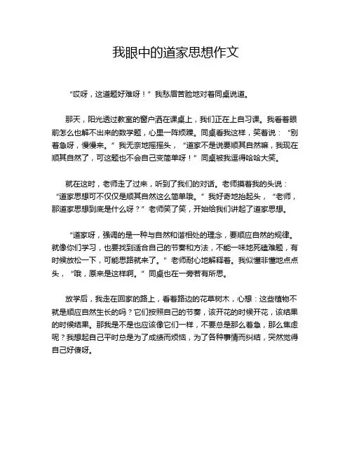 我眼中的道家思想作文