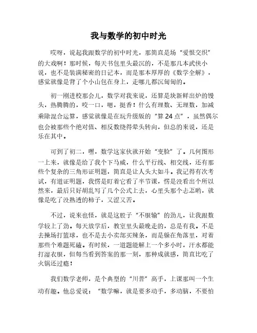 我与数学作文1000字初中