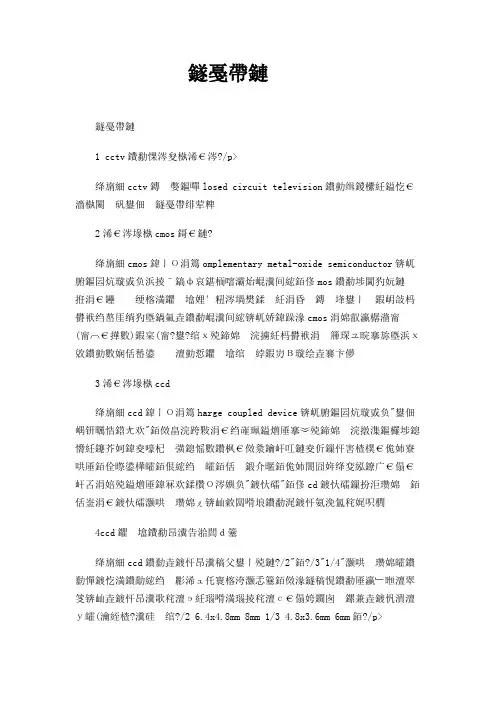监控术语