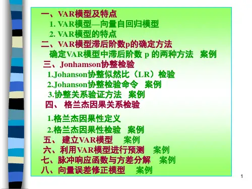 VAR模型、Johansen协整检验在eviews中的具体操作步骤及结果解释