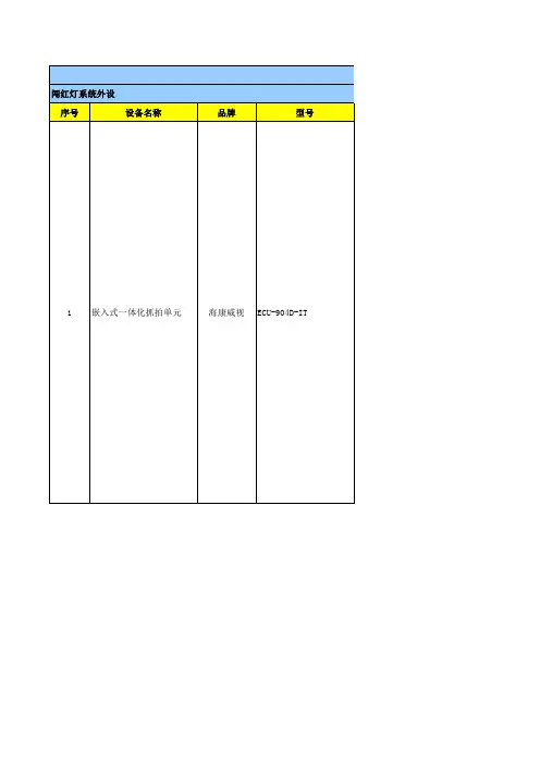 海康电子警察主要材料