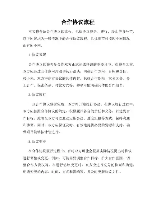 合作协议流程