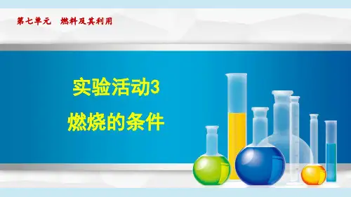 人教版九年级上册化学实验活动3 燃烧的条件