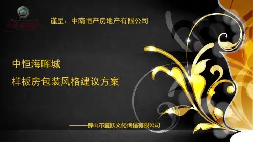 样板房包装风格建议方案(共42张PPT)