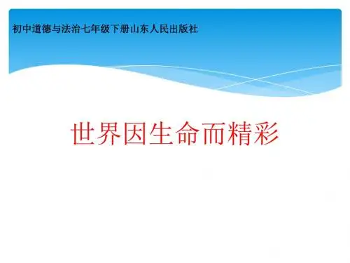 世界因生命而精彩 课件(共20张PPT)