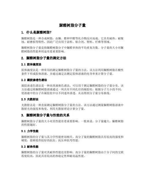 脲醛树脂分子量