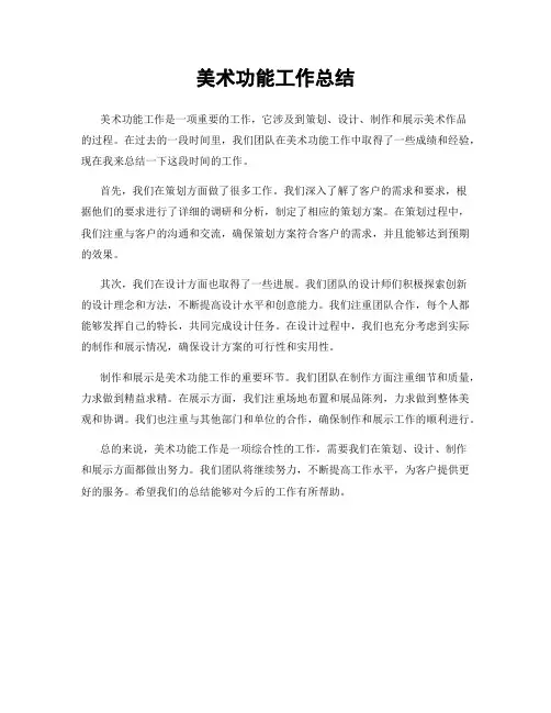 美术功能工作总结