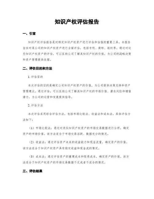 知识产权评估报告