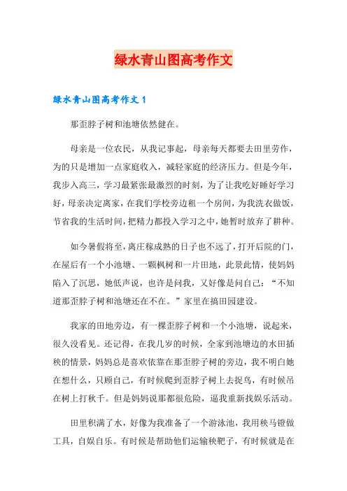 绿水青山图高考作文