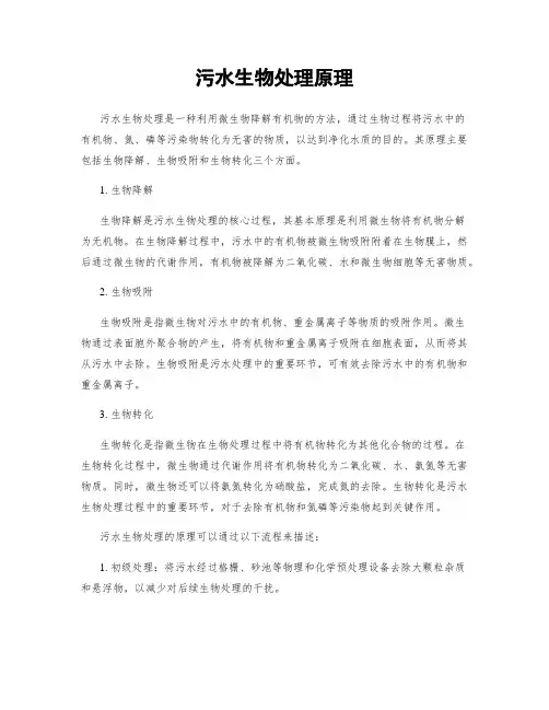 污水生物处理原理