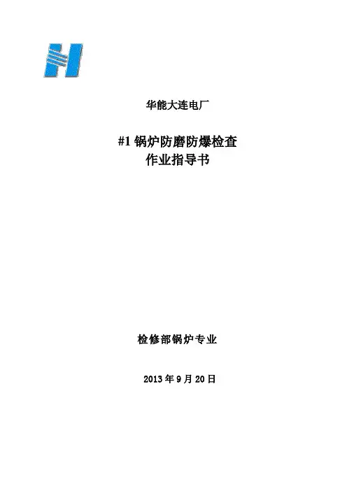 2013年#1炉防磨防爆检查作业指导书资料