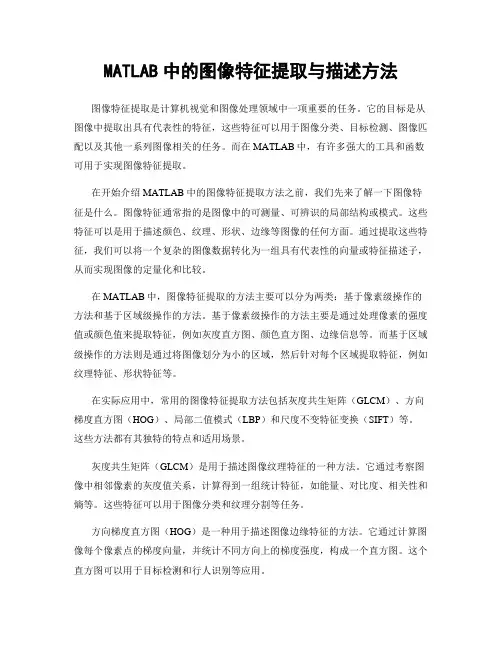 MATLAB中的图像特征提取与描述方法