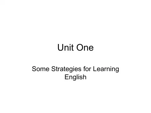 大学英语精读u1知识点