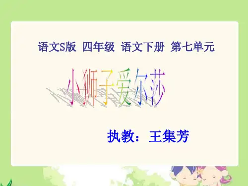 S版语文小学四年级下册《小狮子爱尔莎PPT课件》优秀教学课件.ppt
