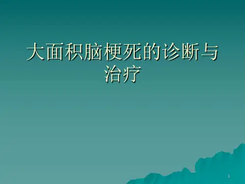 大面积脑梗死的诊断与治疗课件