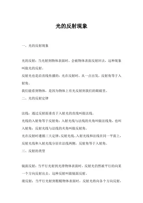 光的反射现象