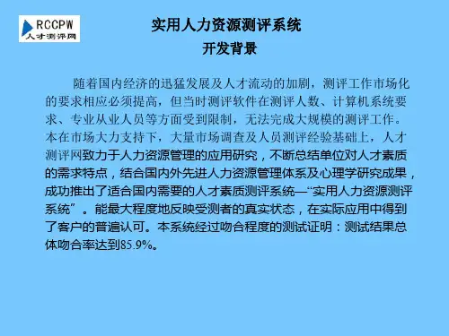 实用人力资源测评系统