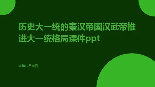 历史大一统的秦汉帝国汉武帝推进大一统格局课件ppt