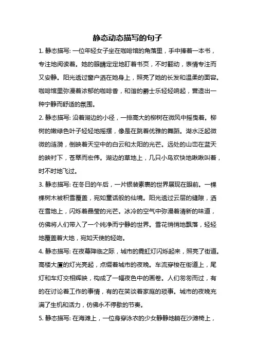 静态动态描写的句子