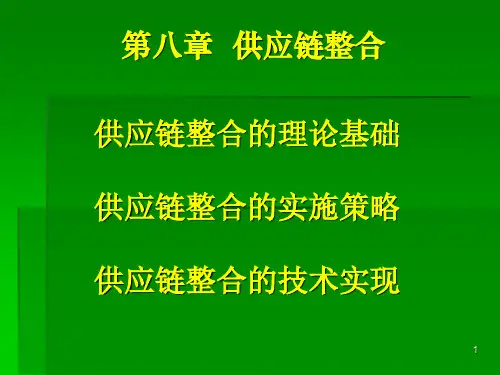 第八章  供应链整合