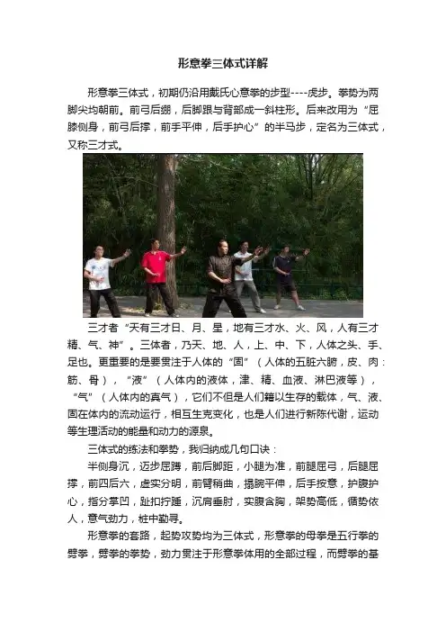 形意拳三体式详解