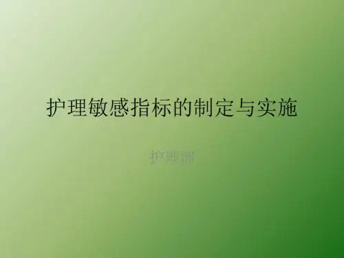 护理敏感指标ppt课件