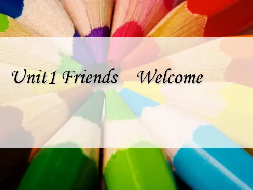 牛津译林版八年级上册(初二上学期) Unit 1 Friends Welcome to the unit 课件(PPT29张)