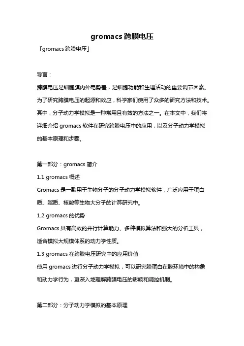 gromacs跨膜电压