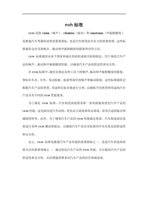 nvh标准