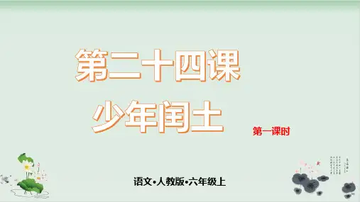 部编版少年闰土PPT完美版
