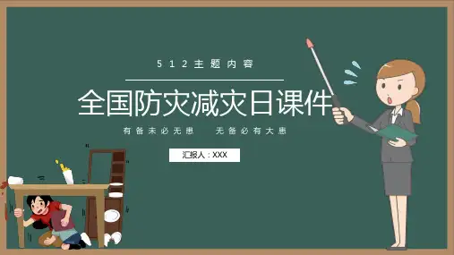 中小学512防灾减灾日主题班会PPT模板(可编辑) (17)