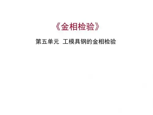金相检验第五章  工模具钢的金相检验