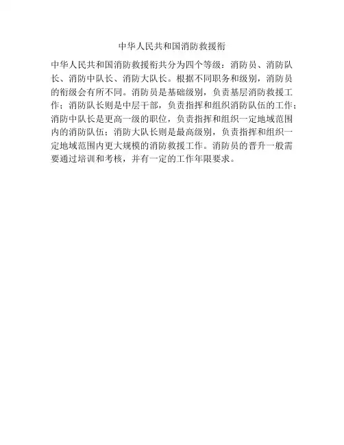 中华人民共和国消防救援衔