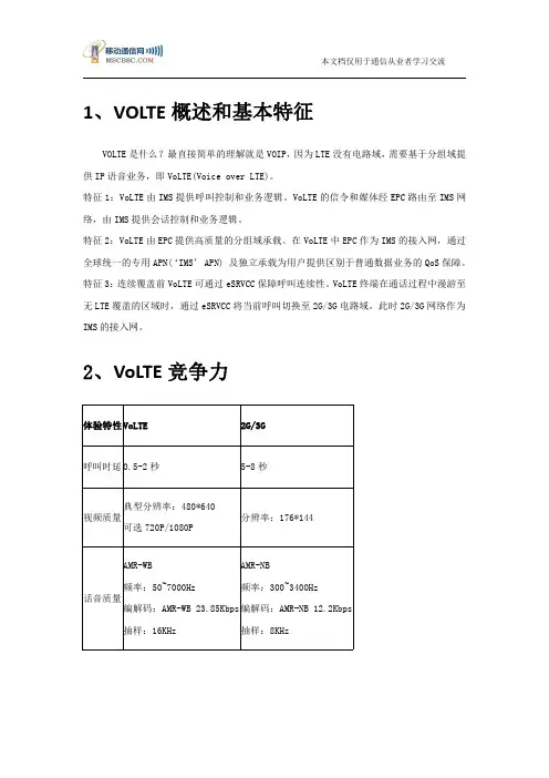 VOLTE知识点详细解析